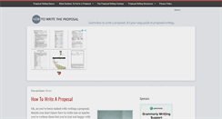 Desktop Screenshot of howtowritetheproposal.com